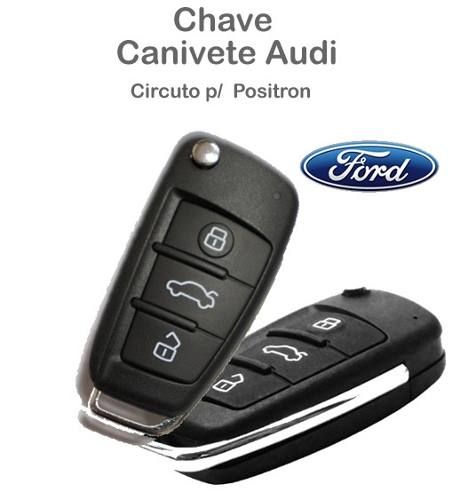 Chave Canivete Original Vw + Placa Para Positron Com Chip !!